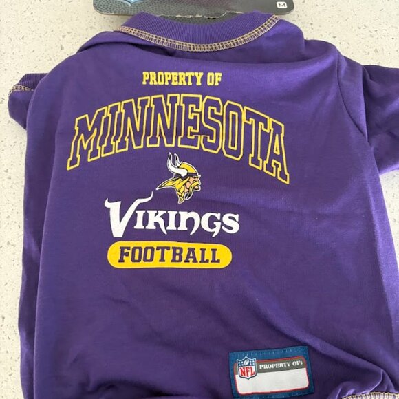 Minnesota Vikings Dog T-Shirt - Size Medium 14-18" Brand New - Picture 2 of 4